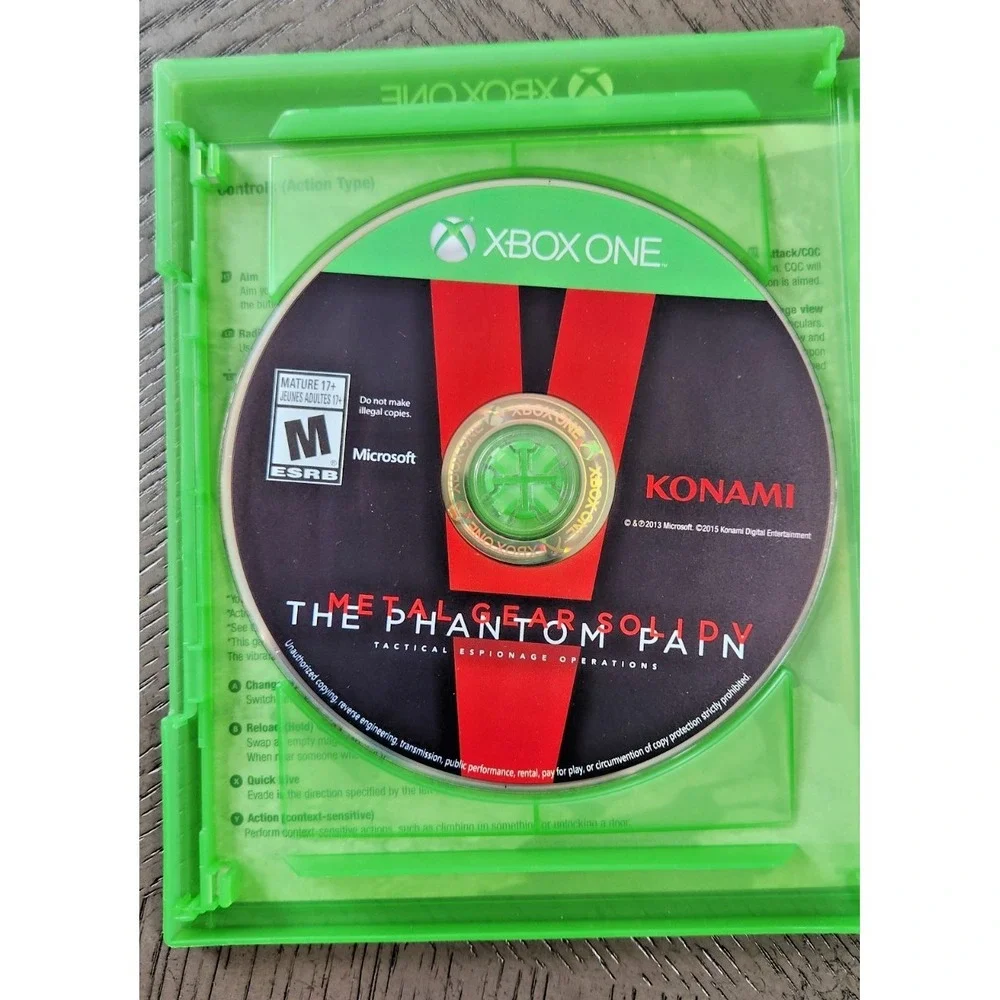 Xbox One Metal Gear Solid V The Phantom Pain‎ Konami Action Game Disc
